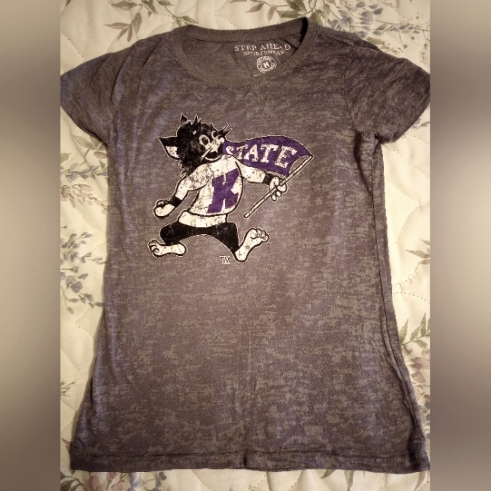 Vintage Willie the Wildcat graphic burnout tee